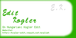 edit kogler business card